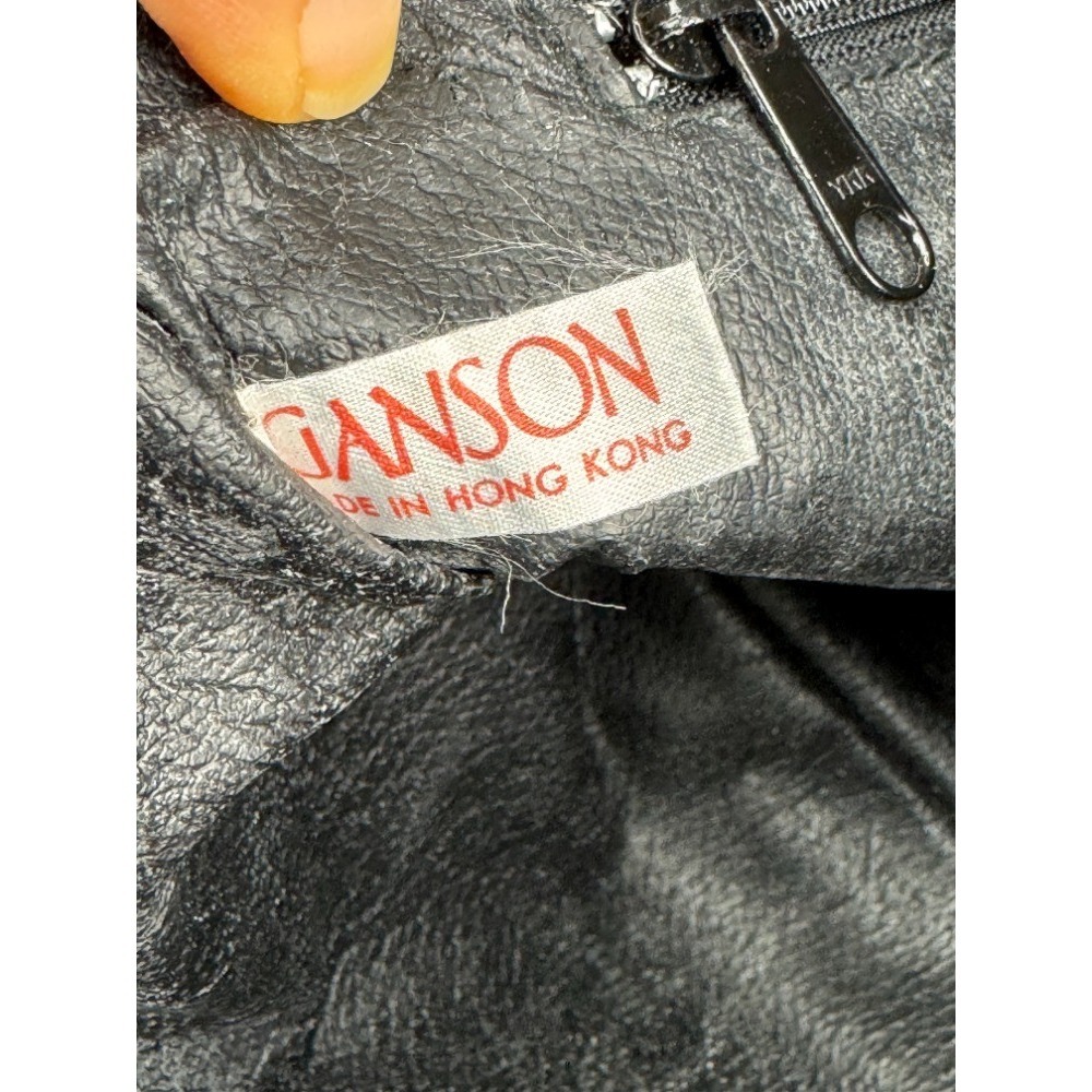 Vintage Ganson Teal Crossbody Bag Pebbled Leather Tassel Zip Made in Hong Kong - Picture 8 of 8